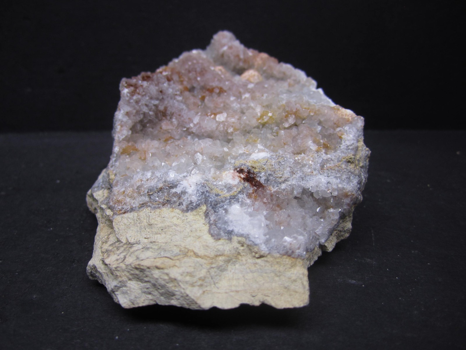 Strontianite and Calcite Crystal Cluster, Meckley’s Quarry, PA #45