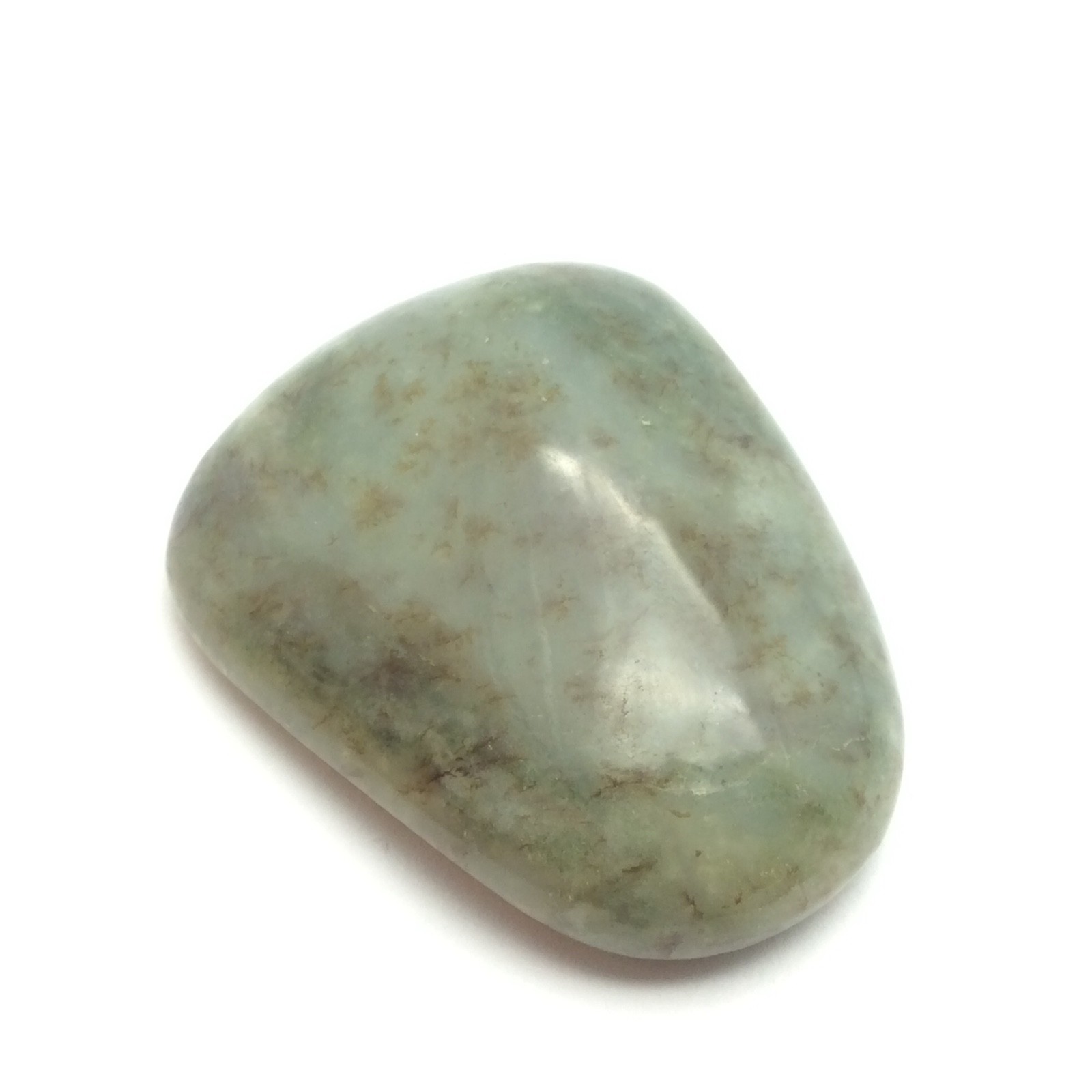 Siberian Jade Pebble Honey Green Nephrite Jade Vitim River Siberia Russia #15