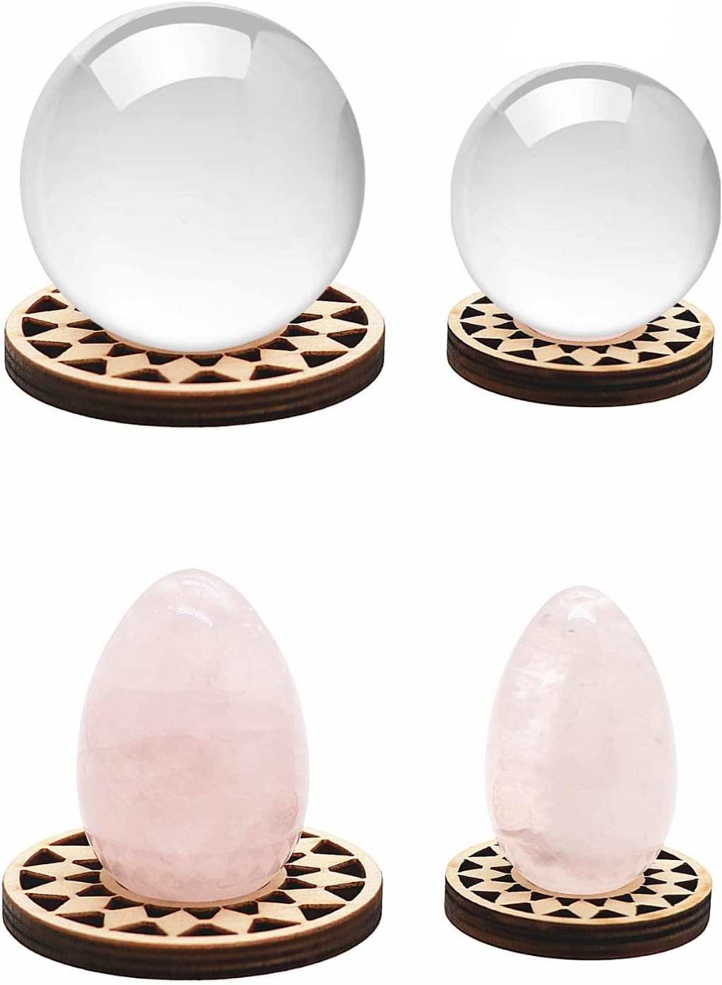 10PCS Wooden Crystal Ball Stand Sphere Holder Display Egg Rock Base 20-100mm
