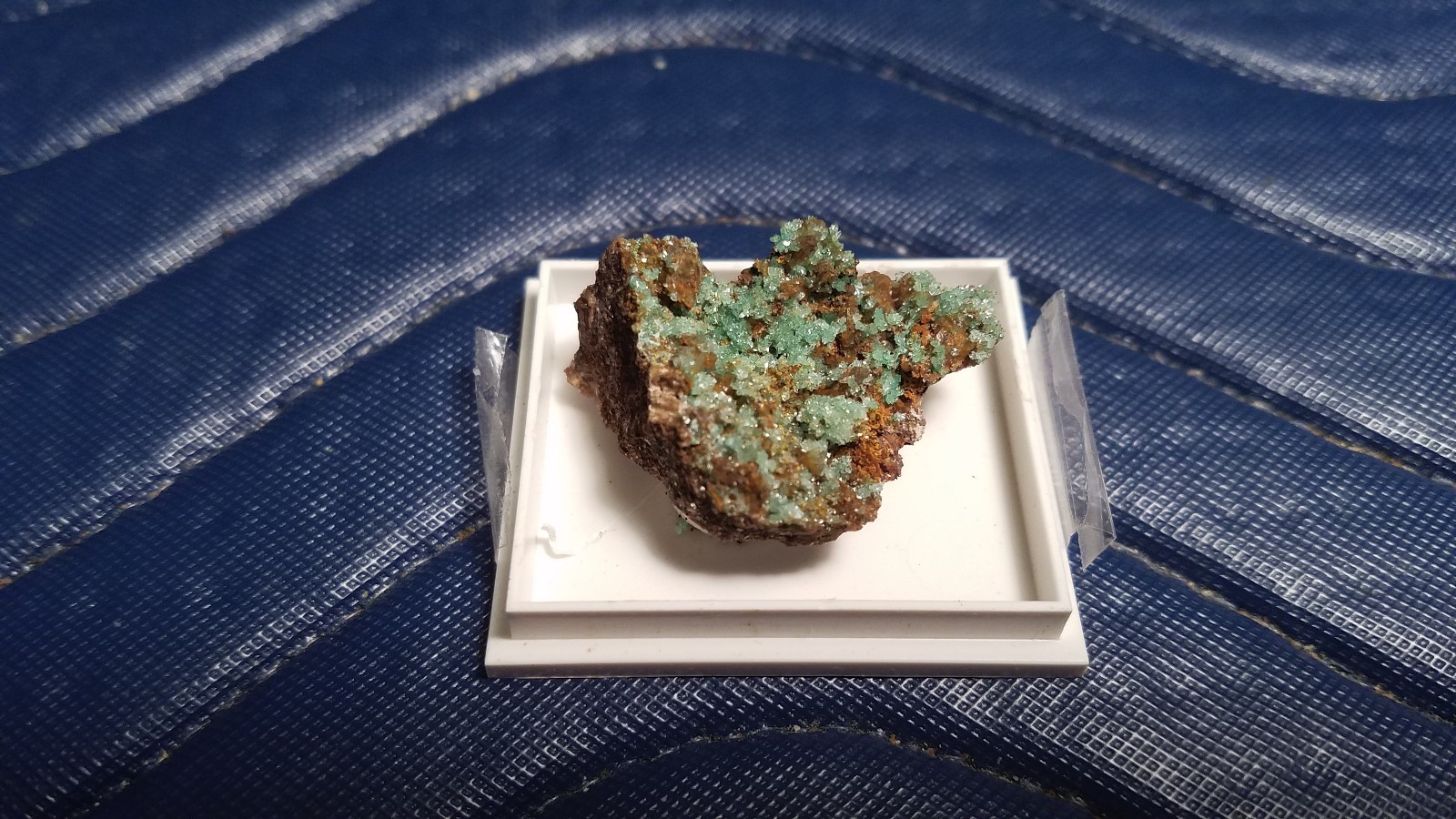 SiG: Pale Light Minty Green Adamite Crystals Clusters on Matrix from Greece