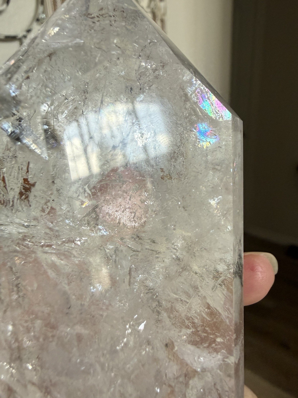 HQ Large Brazil Clear Quartz DT Vogel Double Terminated 1lb 3oz 7 1/2In Crystal