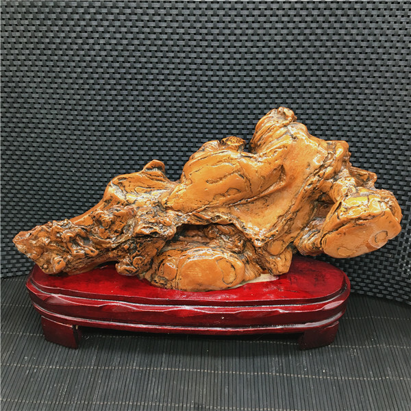 1.45Kg Unique natural Ancient pottery stone specimen healing from ,china +stand