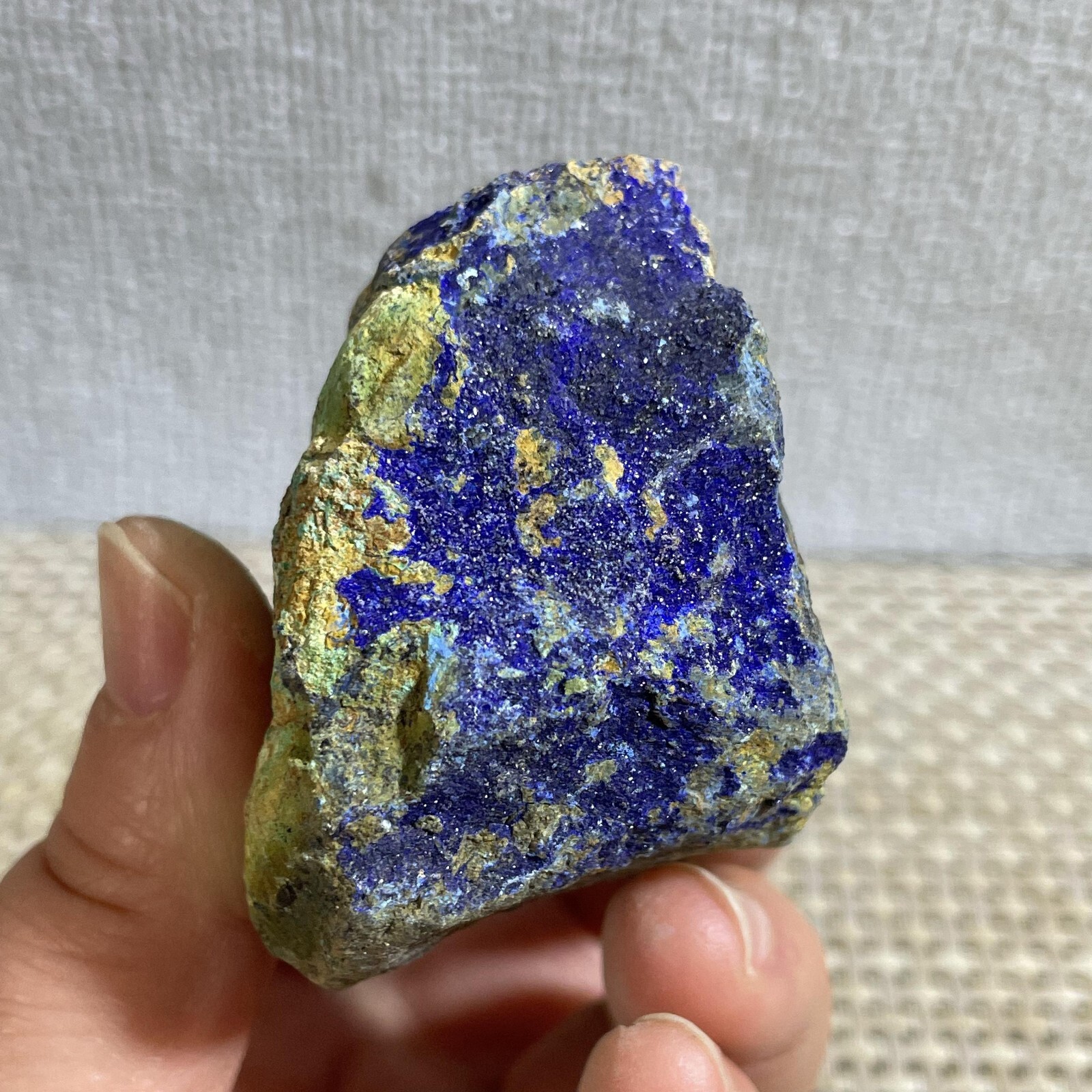 128g Natural blue copper ore quartz malachite crystal mineral specimen