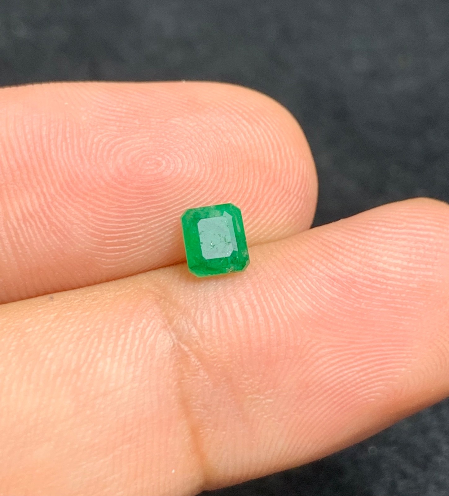 0.60 Ct Natural Faceted Emerald Loose Gemstone from Pakistan.