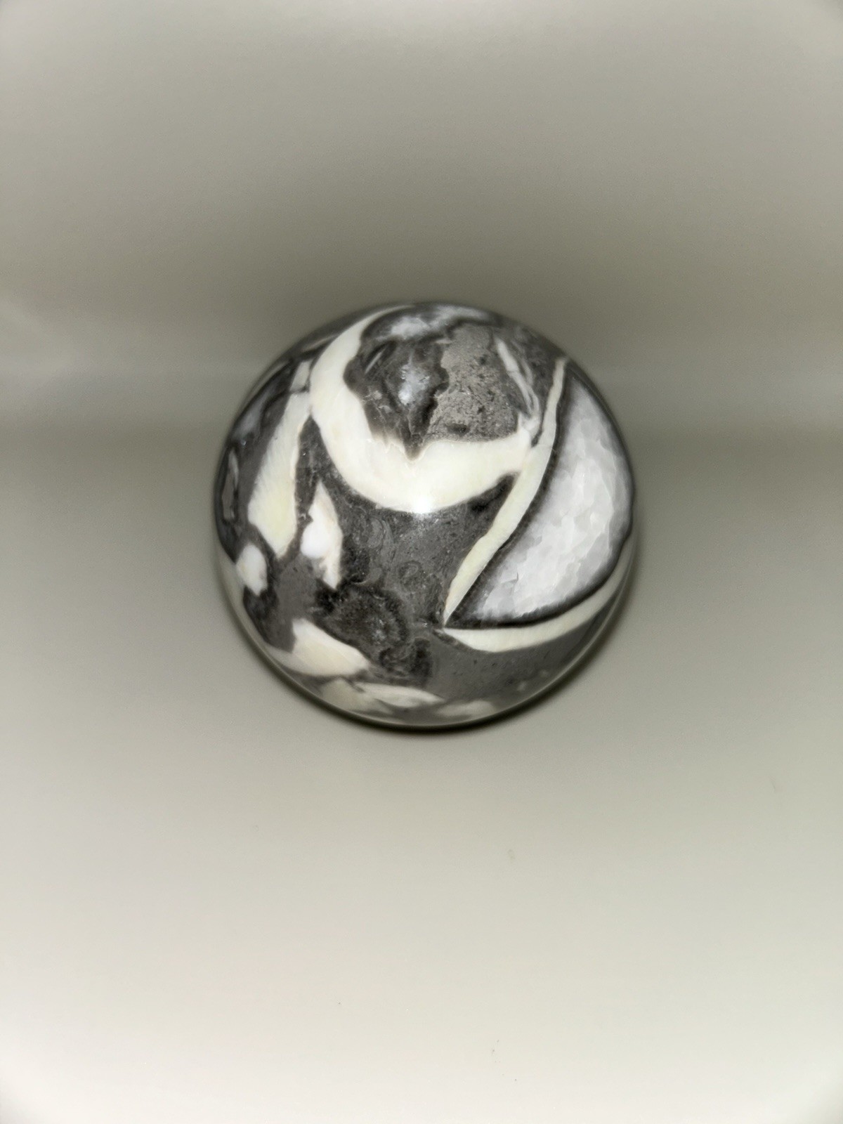 Zebra Marble/Zebra Jasper/Zebra Stone Crystal Sphere Polished Ball 3″