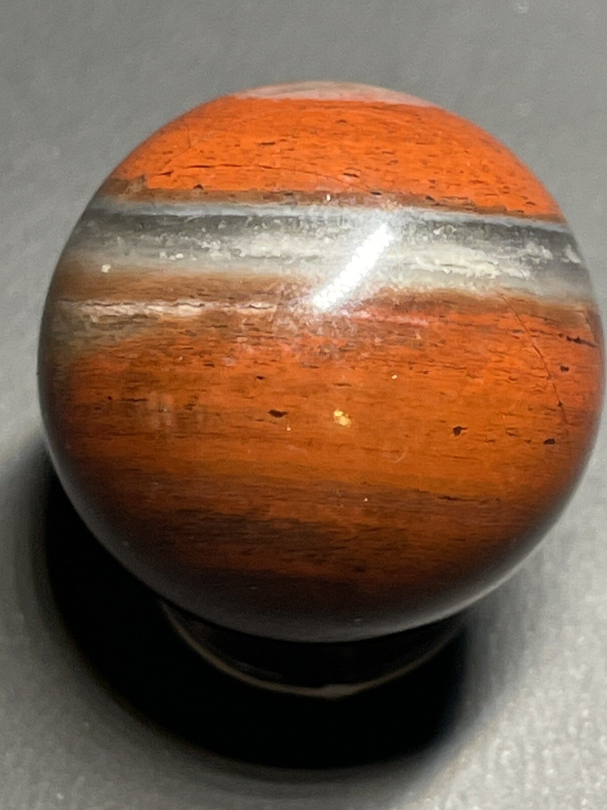 African Bloodstone Mini Sphere Orb Ball Marble 23.8mm 19g