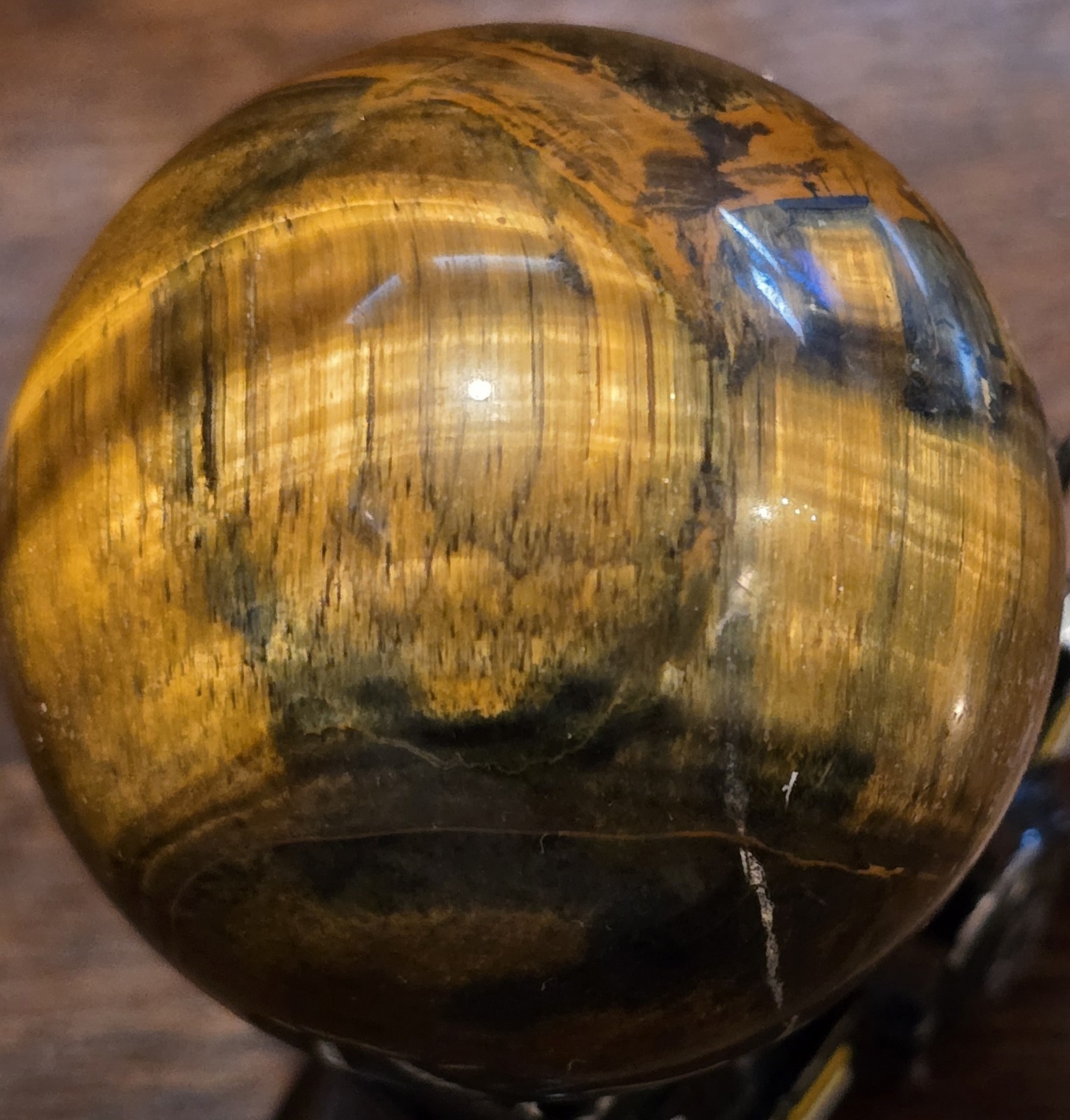 2” Polished Marble Granite Stone Ball Sphere Orb Brown Cream Paperweight