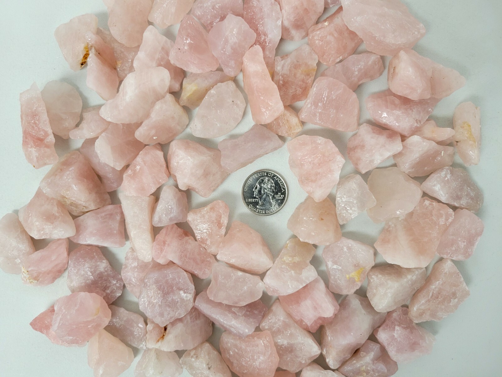 Rose Quartz Crystals – Medium Chunks – Rough Stones Bulk – Healing Crystals