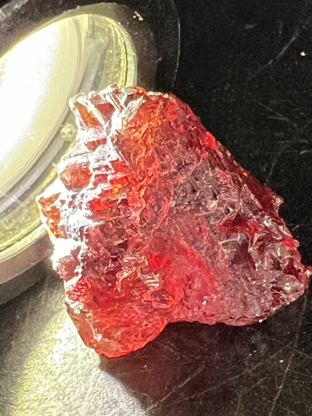 Spessartine Garnet from Brazil 5/8″x 1/2″x 5/8″ Item Z035