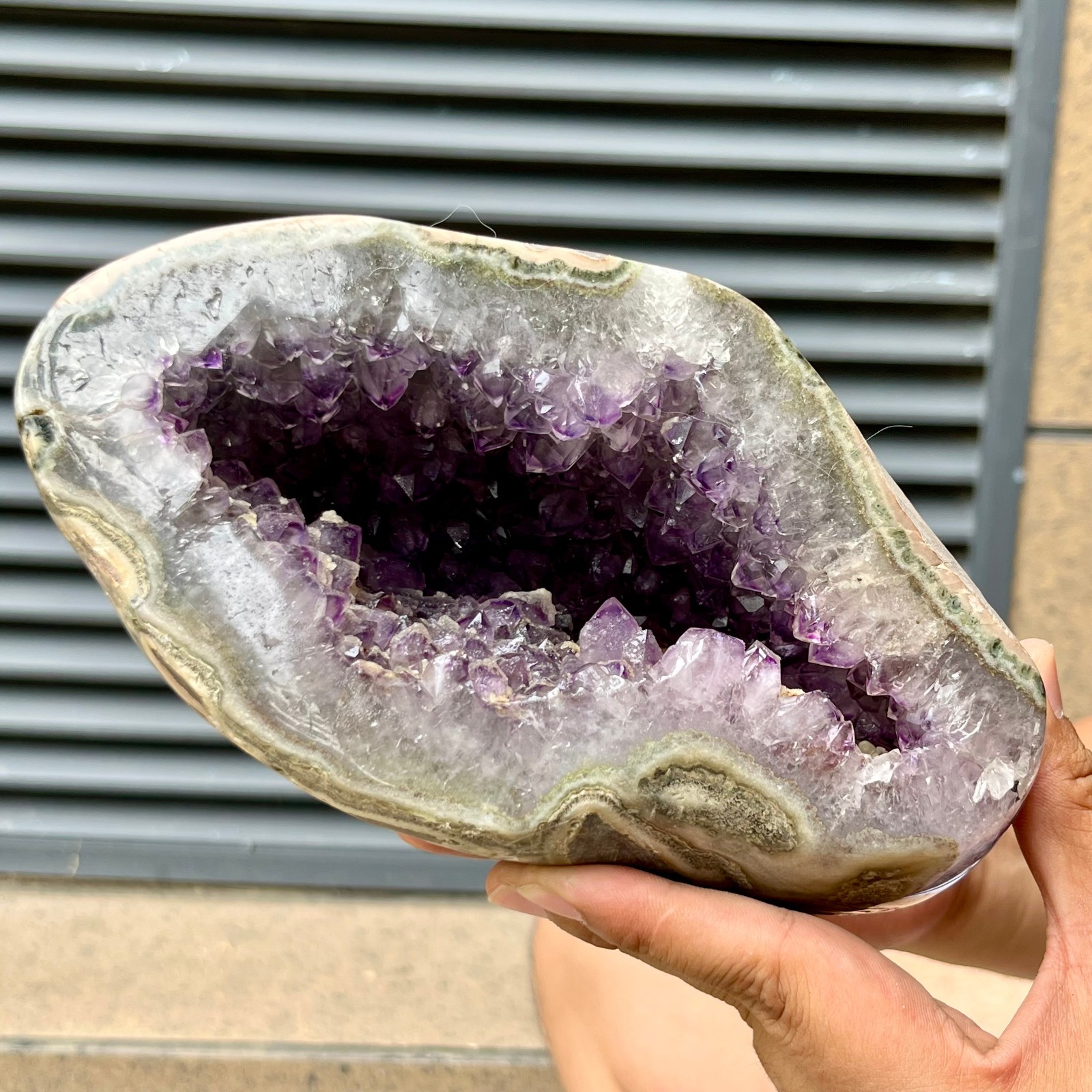 6.4 lb Amethyst Cluster Heart Crystal Birthday Gift Home Decor Collectible Art