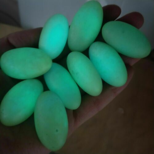 1pcs Glow In The Dark Tibetan Wealth God Ancient Luminous Egg Stone Old Dzi Bead