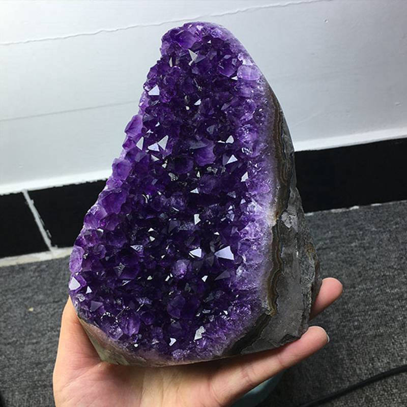 Natural Amethyst Quartz Crystal Cluster Healing Stone Geode Specimen Collections