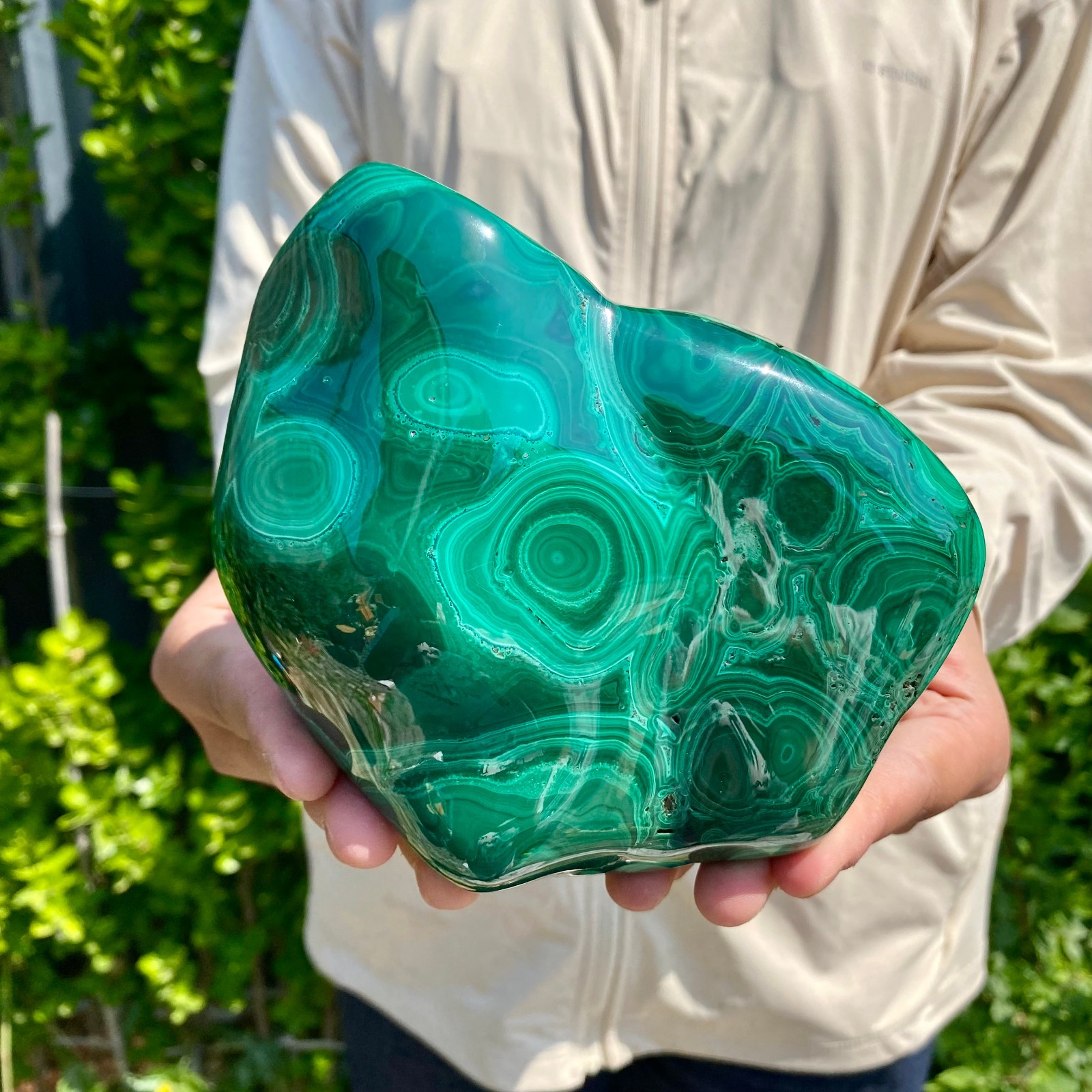2.86LB Natural glossy Malachite transparent cluster rough mineral sample