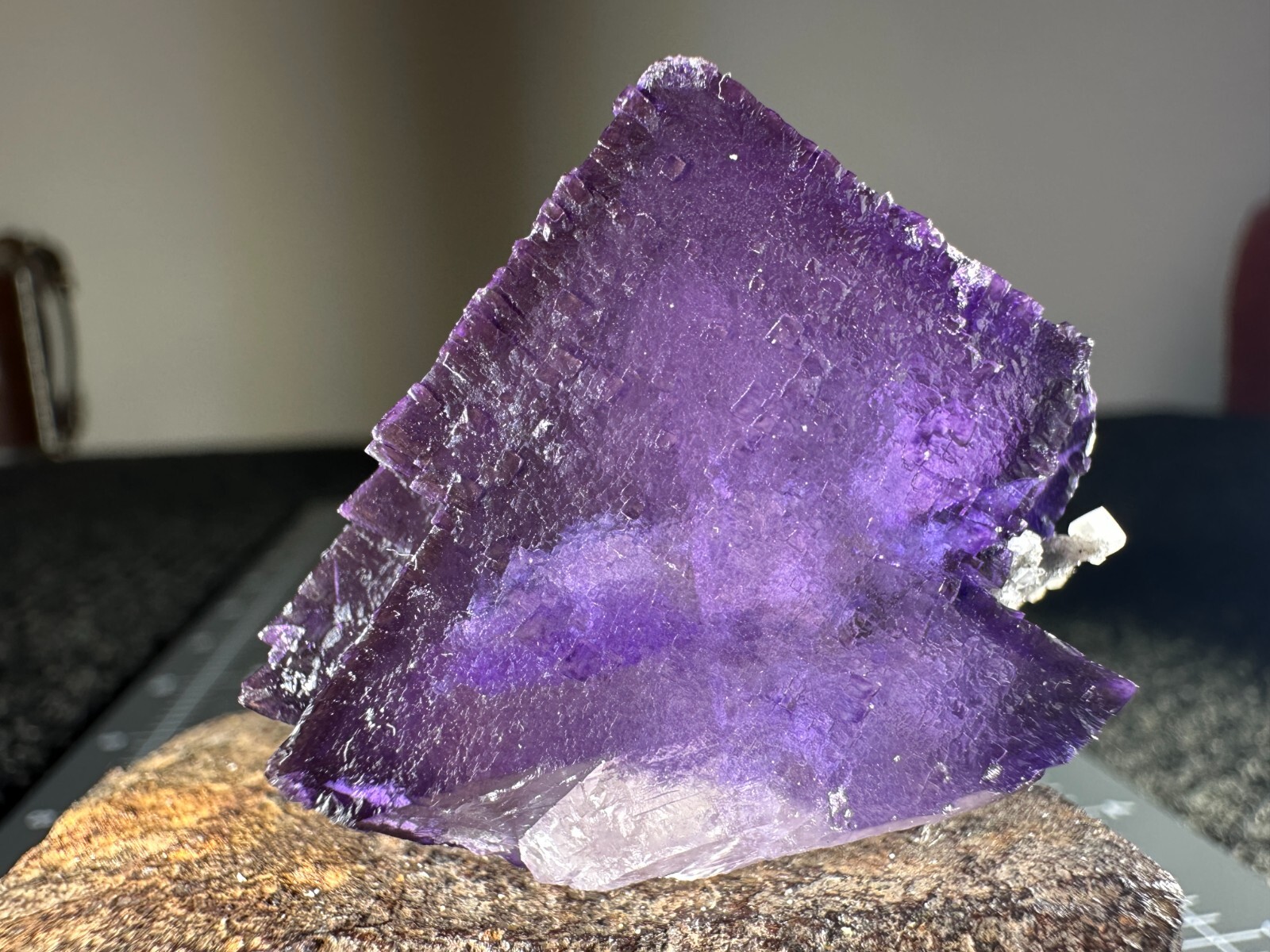 ➤Natural 1-1/4 Inch Cube PURPLE FLUORITE CRYSTAL Cave In Rock Illinois VIDEO➤032