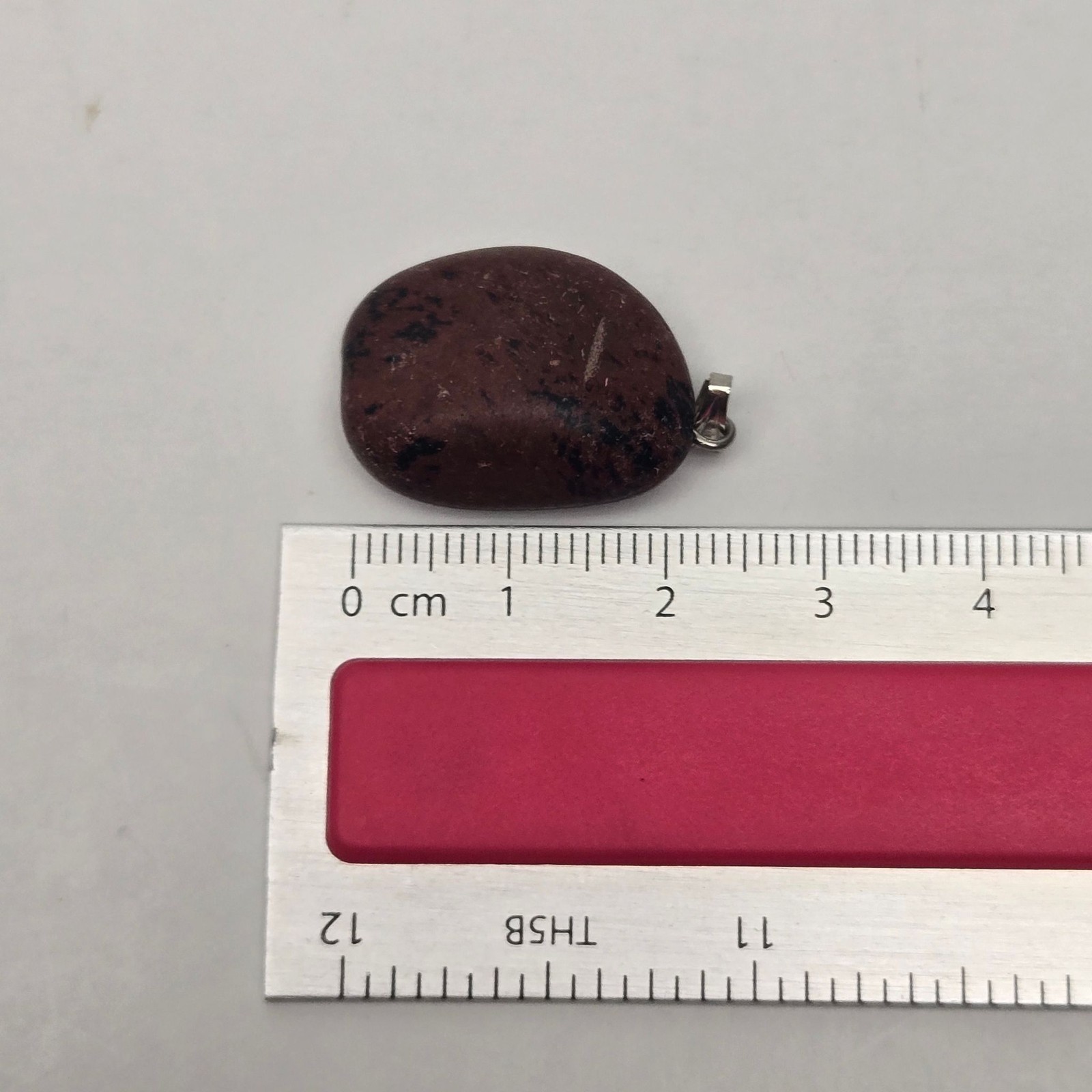 Lot 20 Mahogany Obsidian Tumbled Stone Pendants Natural Polished Rock Jewelry