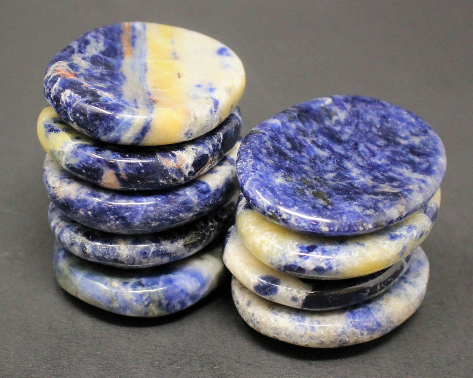 Sodalite Worry Stone (Smooth Polished Sodalite Pocket Palm Stone Crystal)