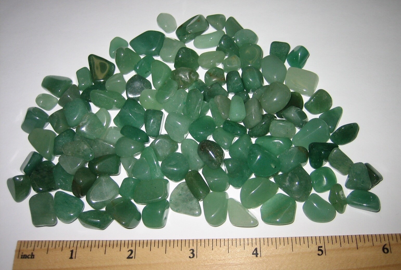 121 TUMBLED POLISHED SMALL 0.2″-0.5″ GREEN AVENTURINE STONE MINERALS ~ 172.3g *5