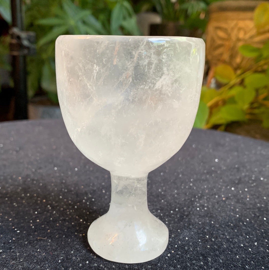 3.75” Clear Quartz Goblet 268g