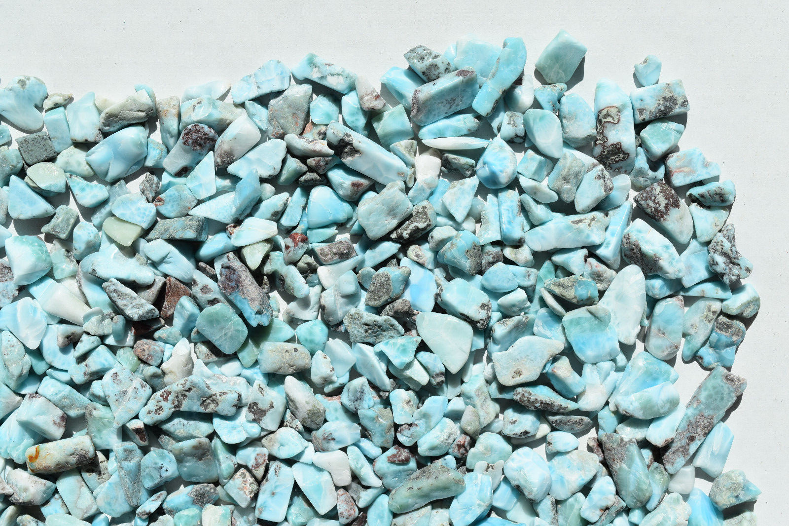 WHOLESALE Larimar Tumbled Stones from Dominican Republic 1 kg # 5535
