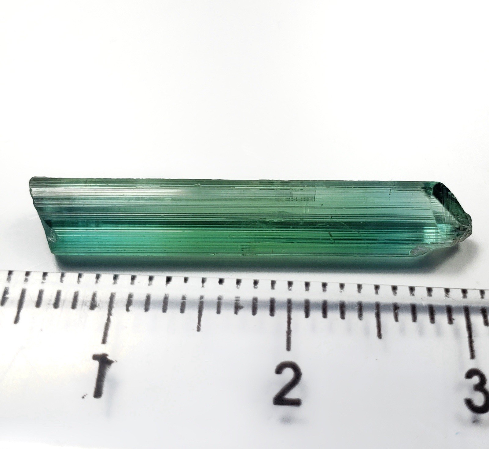 Top quality bi colour Tourmaline crystal from Afghanistan mine 4.4 carats