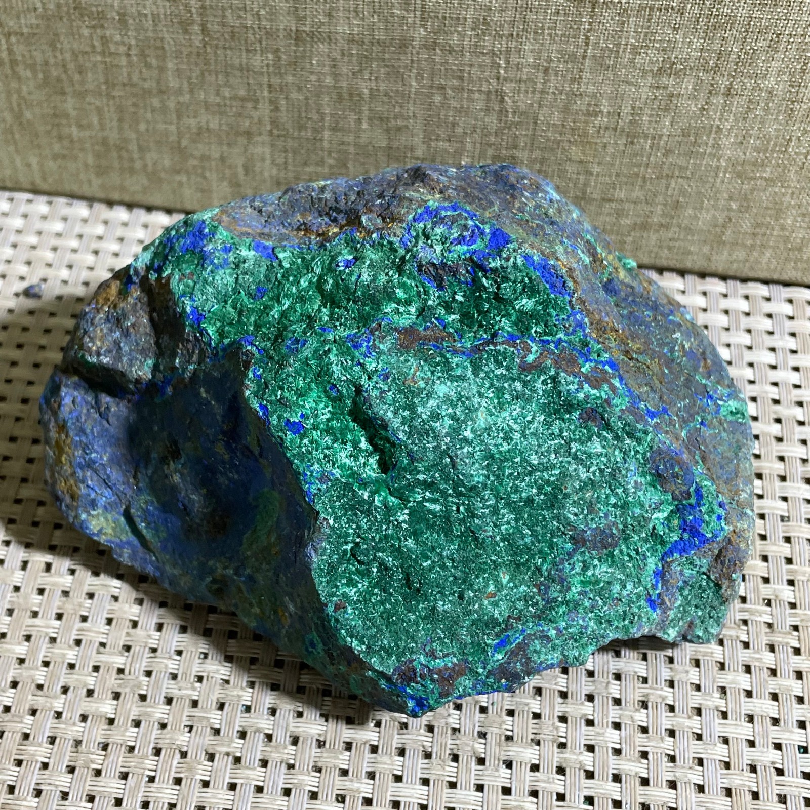 Restoration of Blue Copper Ore Quartz Crystal Mineral Samples 663g