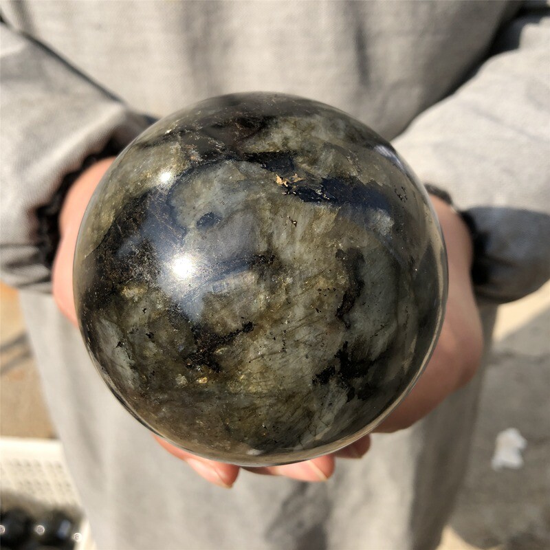 1kg Natural labradorite crystal Ball Quartz Crystal Sphere Reiki