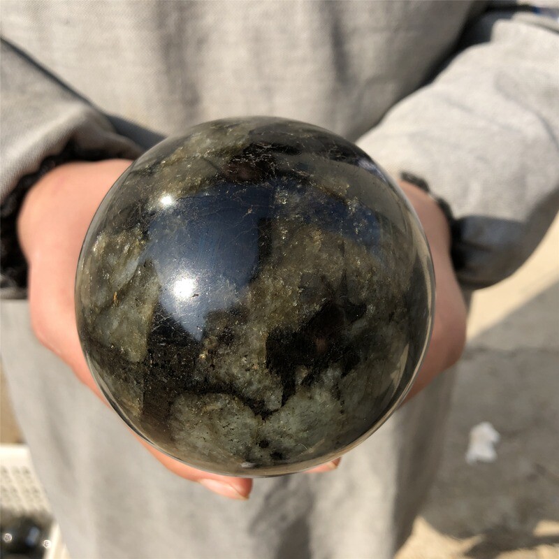 1kg Natural labradorite crystal Ball Quartz Crystal Sphere Reiki