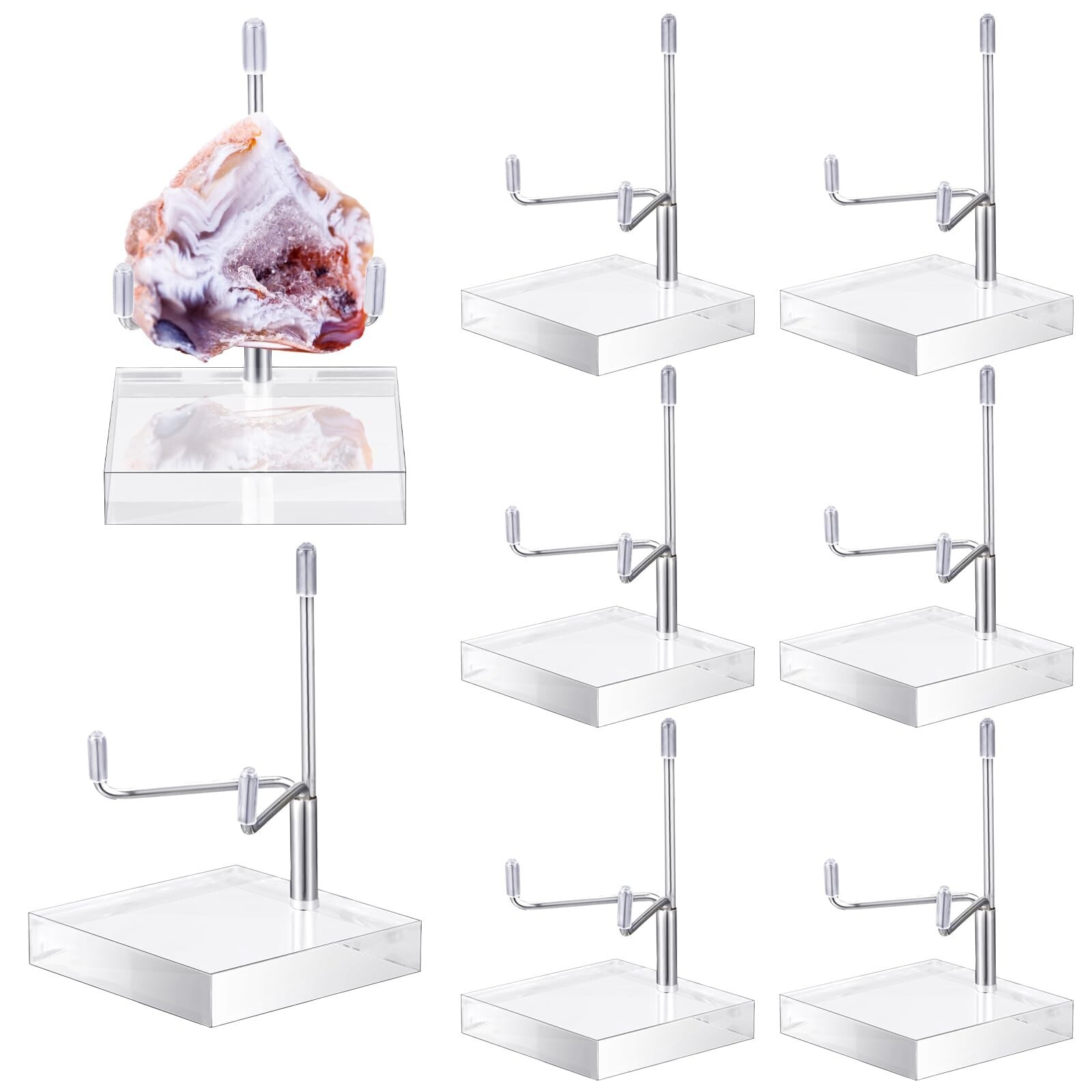 Kigley 8 Pcs Adjustable Metal Arm Display Stand Crystal Holder Easel Display …