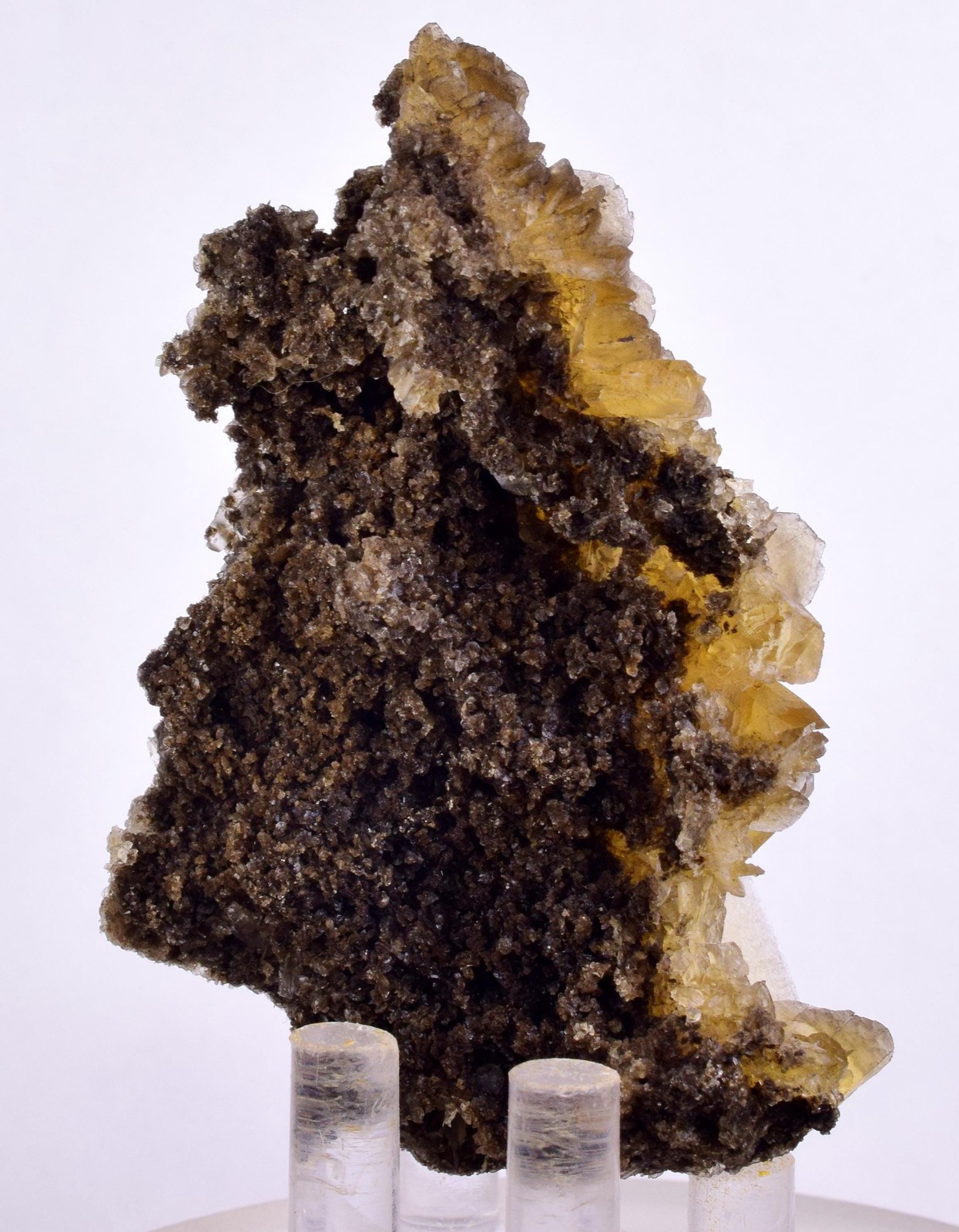 7.1cms GOLDEN SELENITE CRYSTALS Cluster Fish Tail Peru Yellow Gypsum T468
