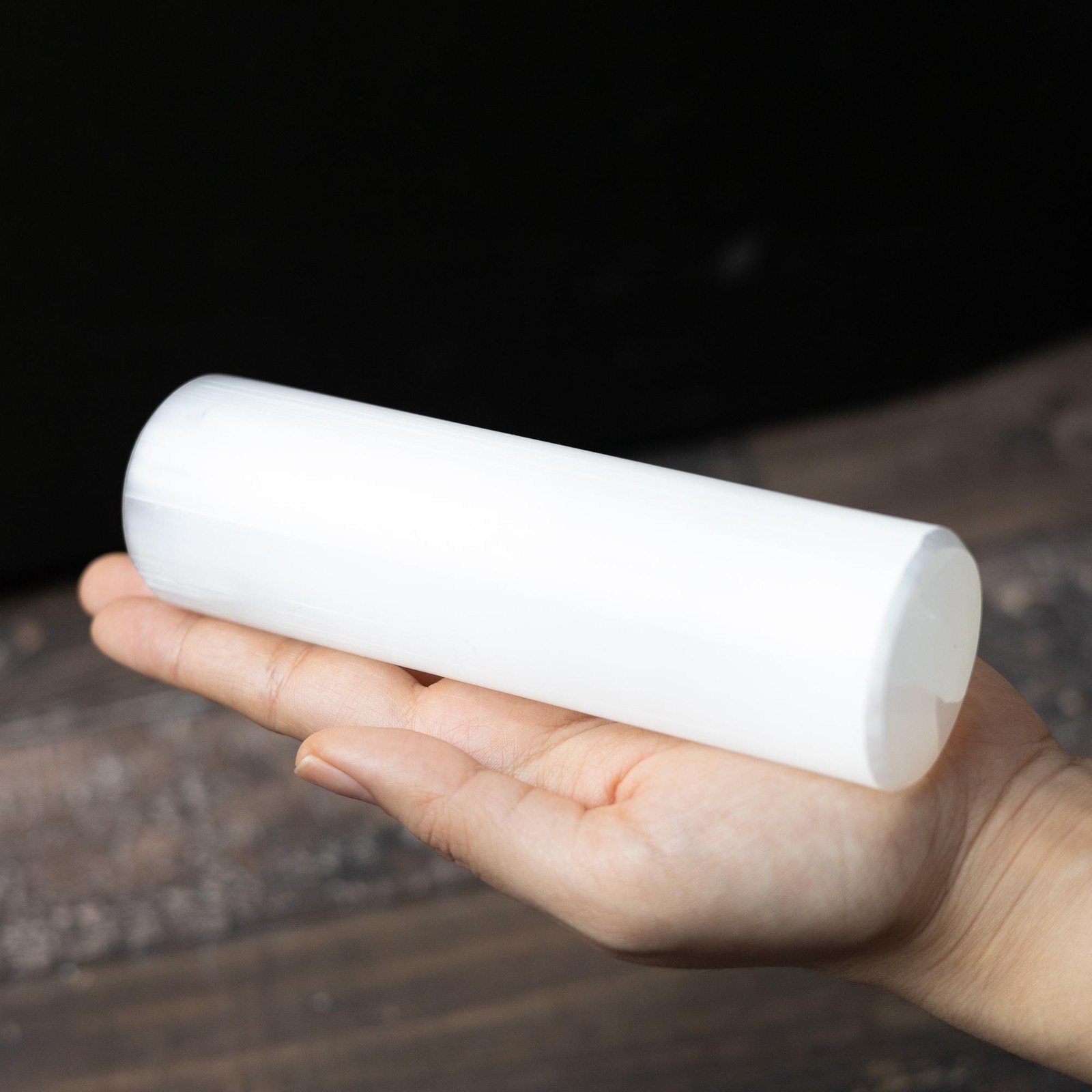 Selenite Cylinder Natural Crystal Bracelet Holder Display Decor Gift Choose Size