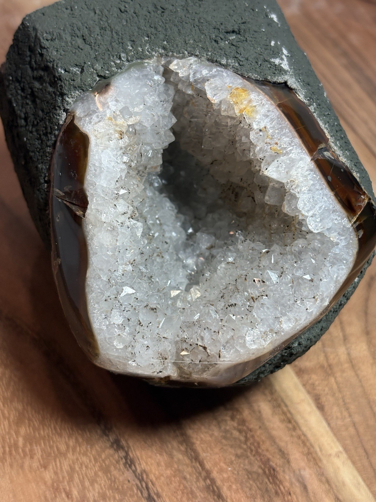 1240g Mini Crystal Amethyst Cathedral With Brown Agate Banding Reiki Meditation