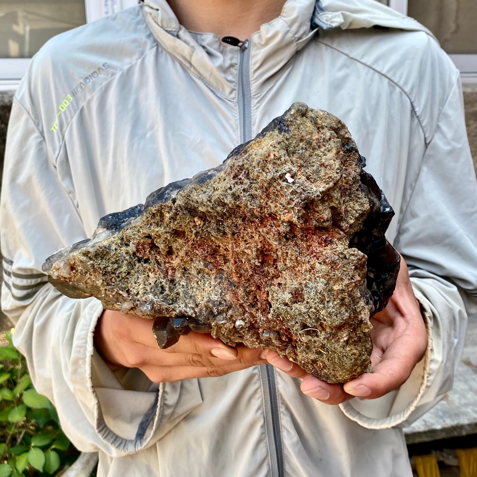 7.7LB Natural Tea black Crystal quartz Cluster Mineral Specimen Healing reiki
