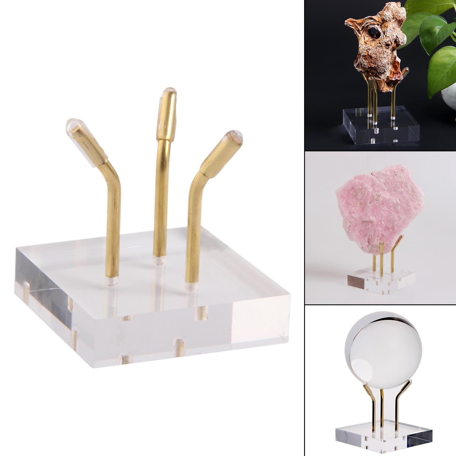 Acrylic Display Holder Display Easel Stand Support Rack Mineral for Ball Agate
