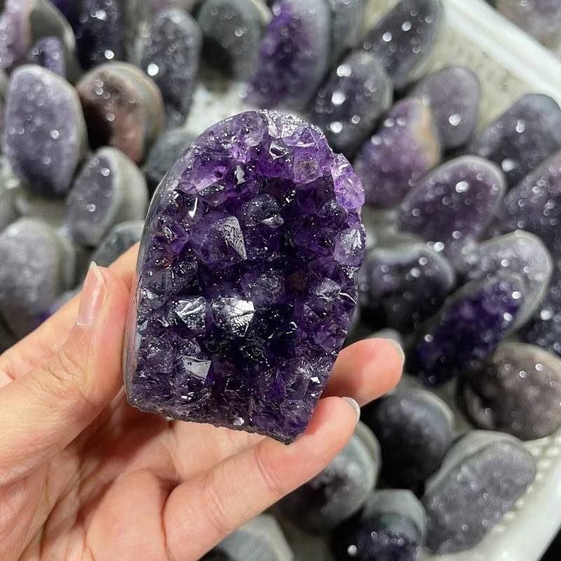 Natural Amethyst Quartz Crystal Cluster Healing Stone Geode Specimen Collections