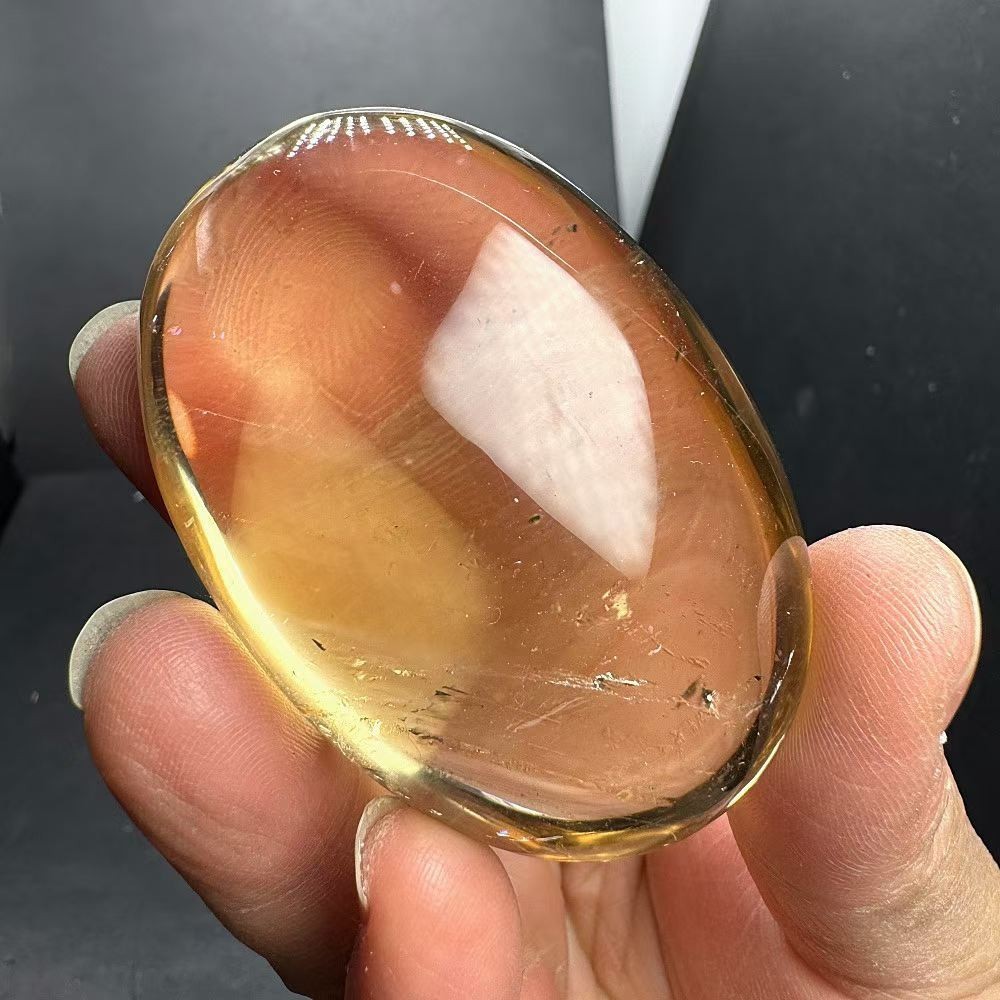 124g Natural Rainbow Smoky Quartz Sphere Crystal ball Energy Reiki healing Gem