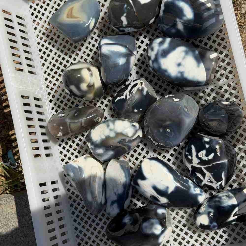 22LB Rare Natural Orca Agate Quartz Crystal Mineral Specimen Reiki Healing