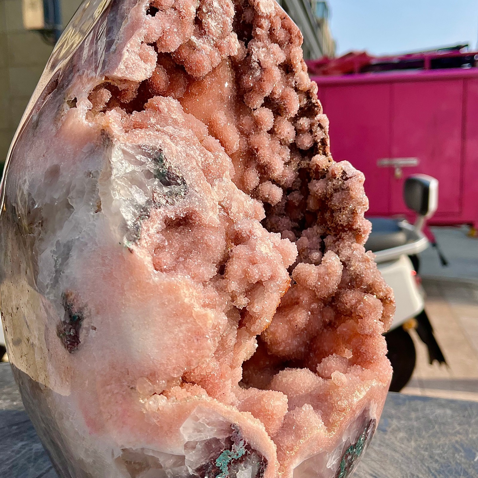 39.08LB Rare and Beautiful Pink Purple Sparkling Home Decoration Specimen