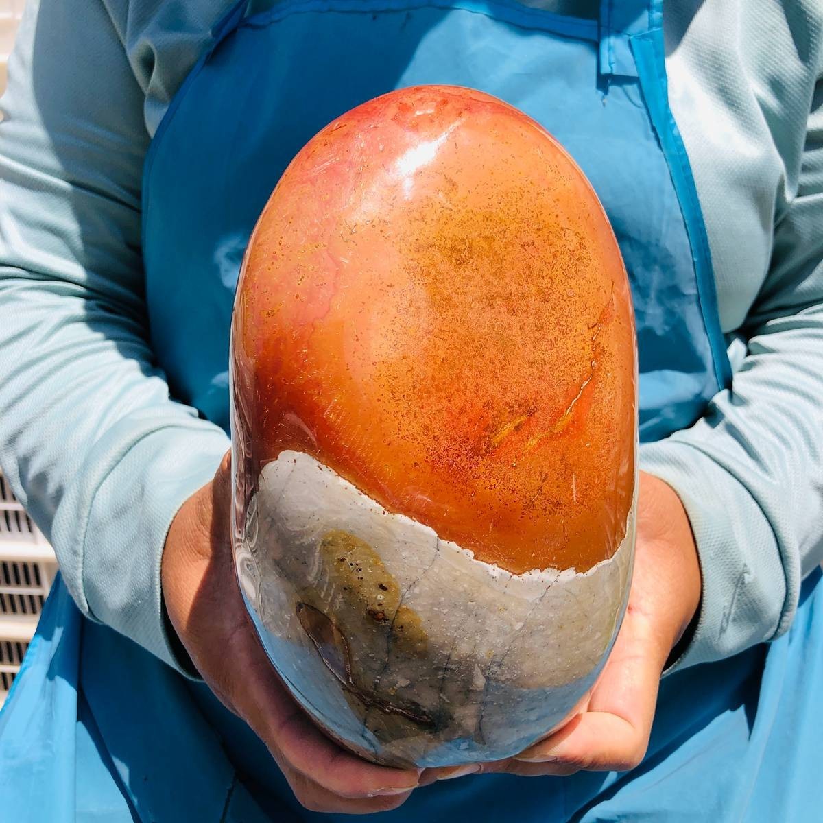 7.39LB Natural Marine jasper quartz crystal free form mineral specimen