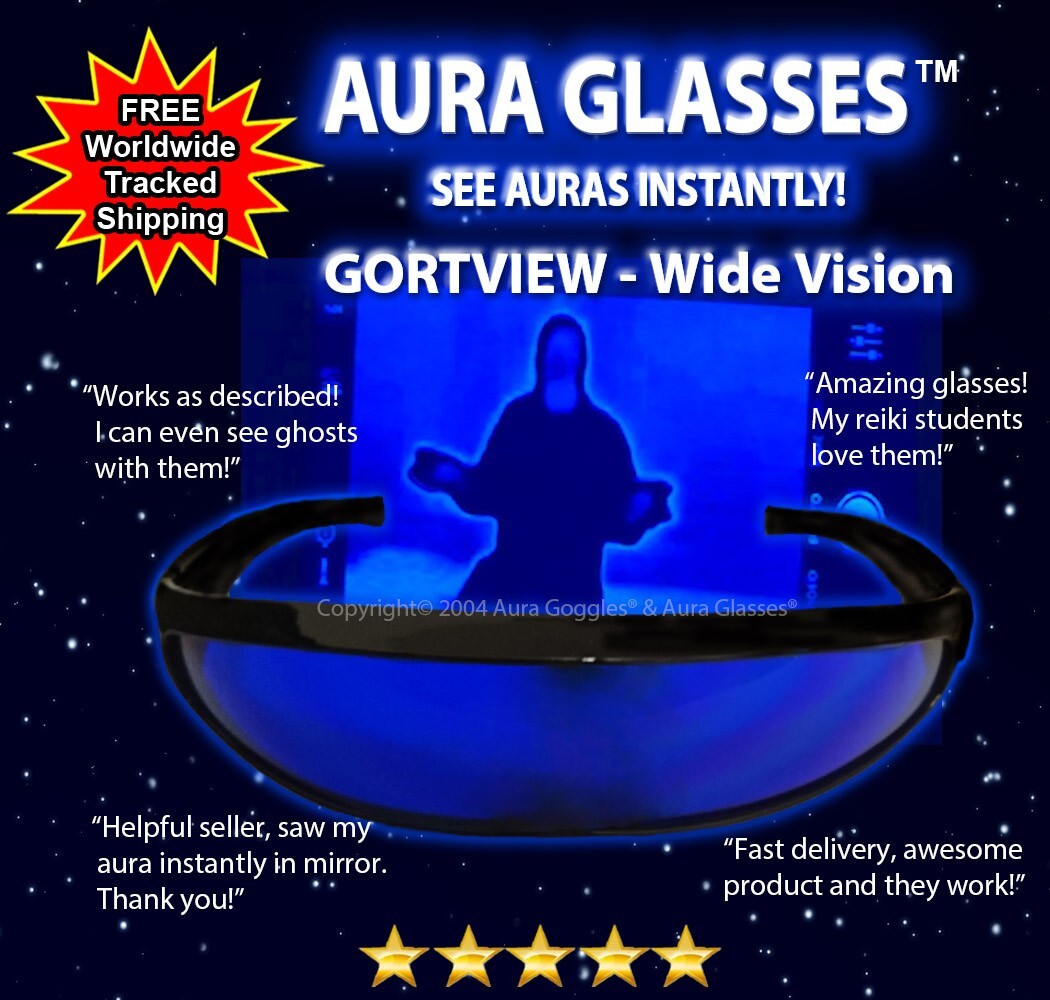 AURA GLASSES WIDE dicyanin style auras ghost goggles hunting reiki weird psychic