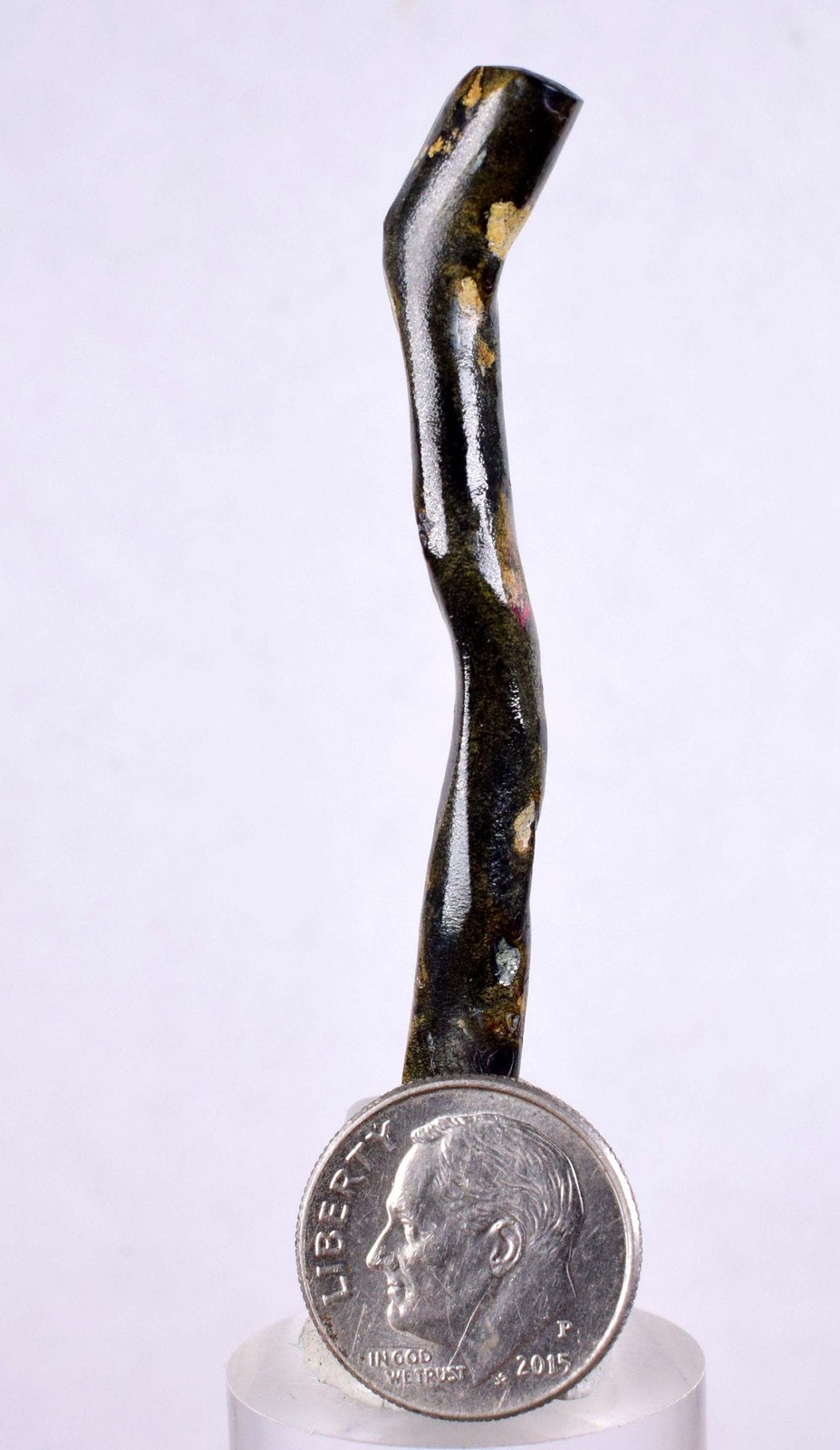 5.4cms GOLDEN BLACK CORAL Polished Peru Natural Branch Sea Genuine Cabochon VE73