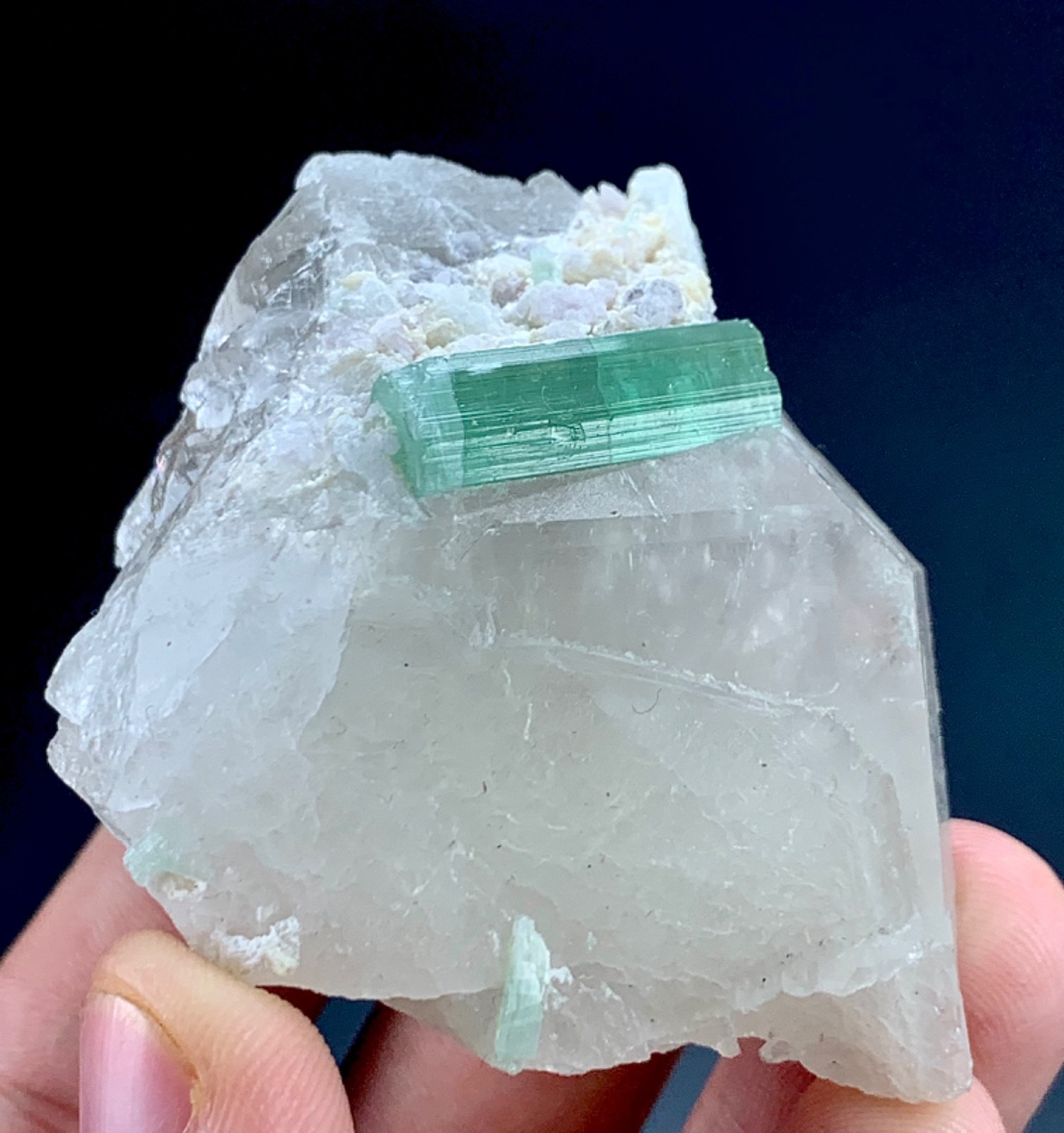 497 Carat Tourmaline with quartz crystal specimen from Afghanistan