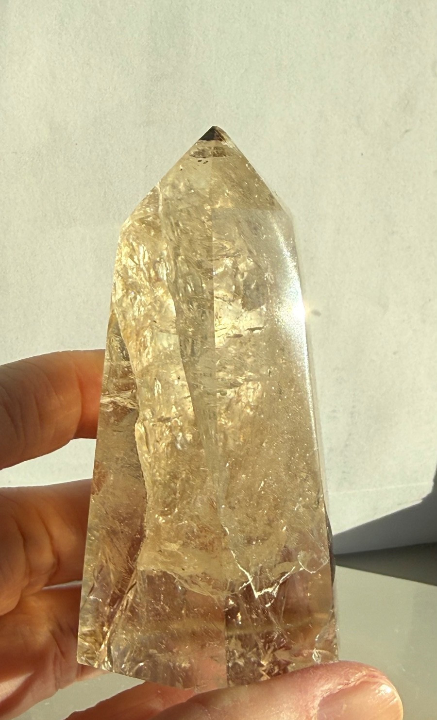 High Quality Natural Brazilian Champagne Citrine Point