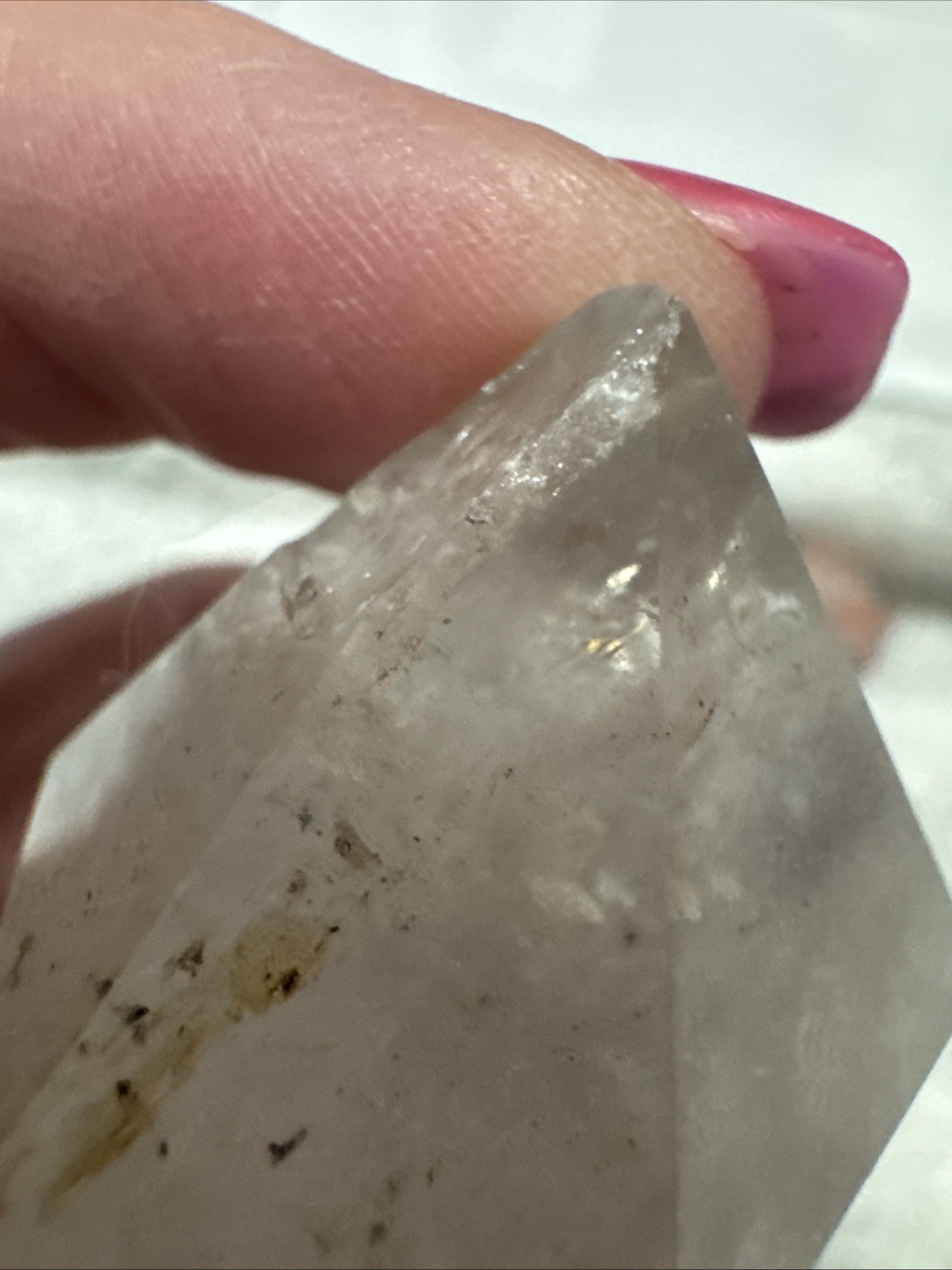 Imperfect Tower Duo. Fire Quartz And Quartz With Fire And Epidote Inclusion