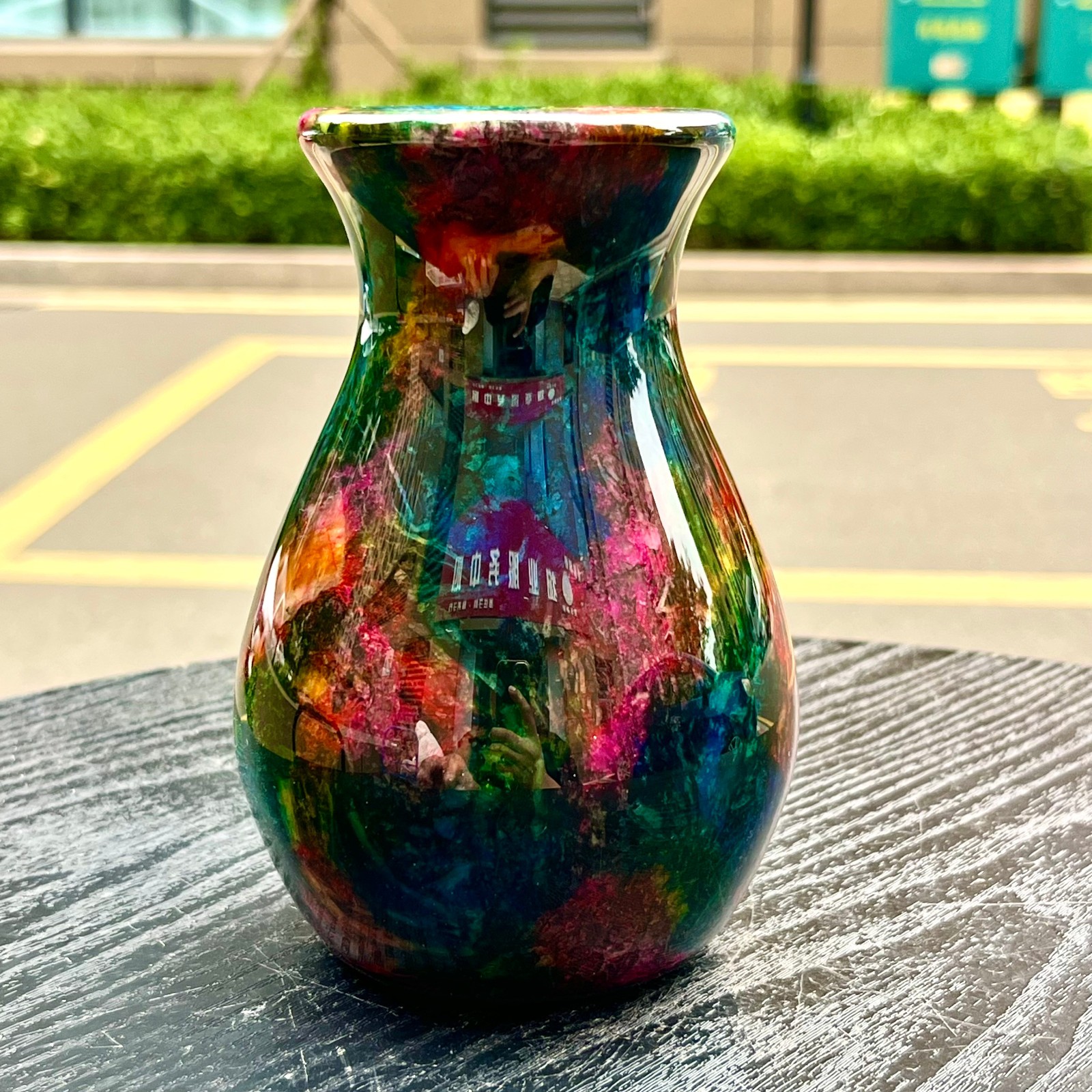 1.06LB Natural “Seven Colors Jade” vase specimen -Taiwan China