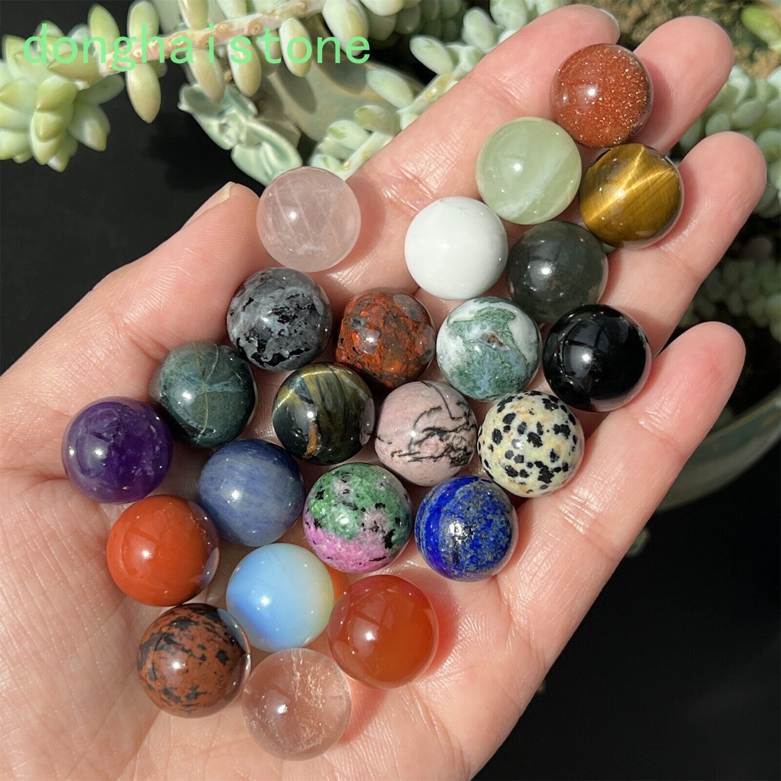 13x Wholesale Natural Mixed sphere quartz crystal ball Palm stone healing 15mm+