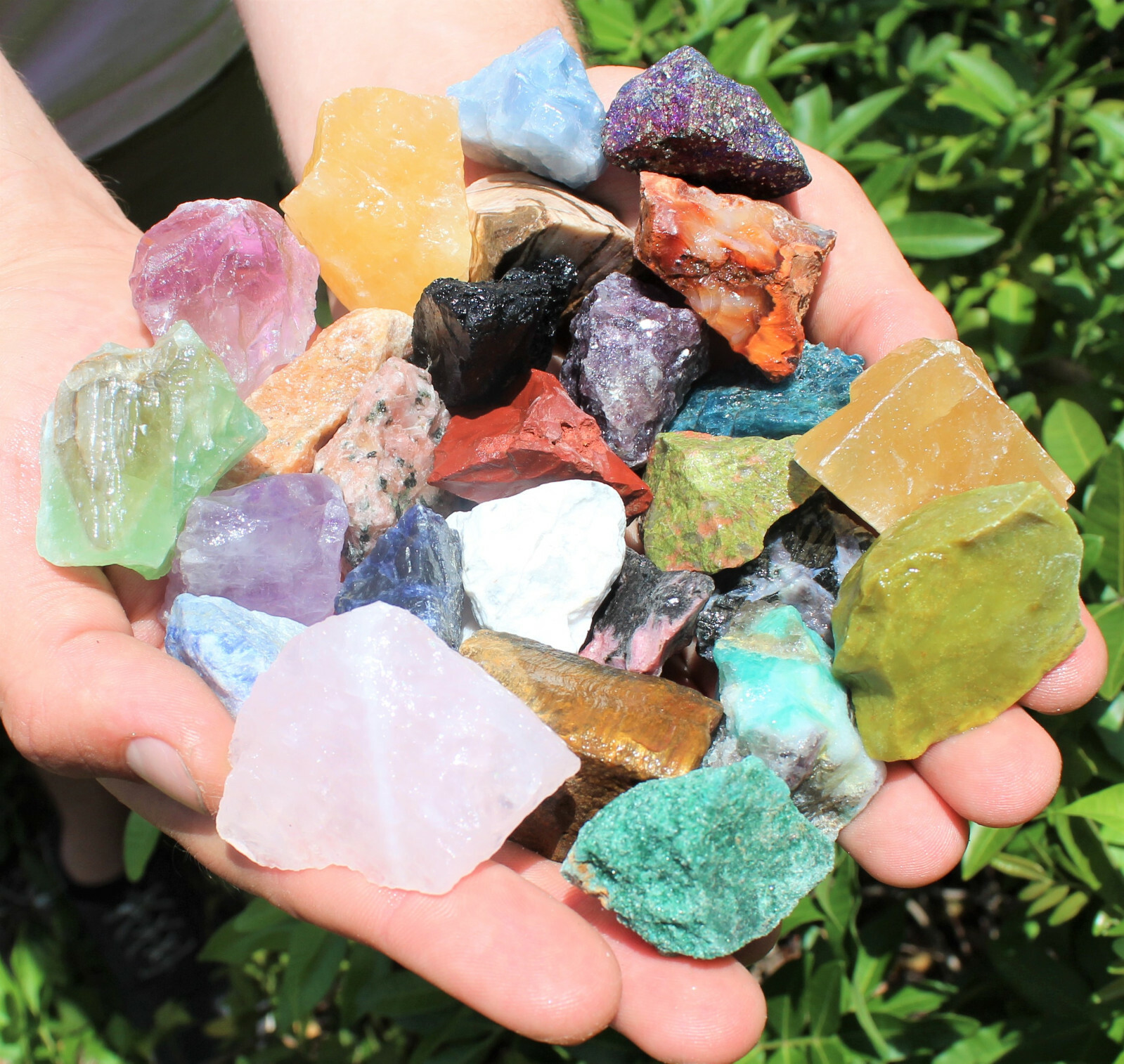 Bulk Mixed Crafters Collection: Gems Crystal Natural Rough Raw 2000 Carat Lot