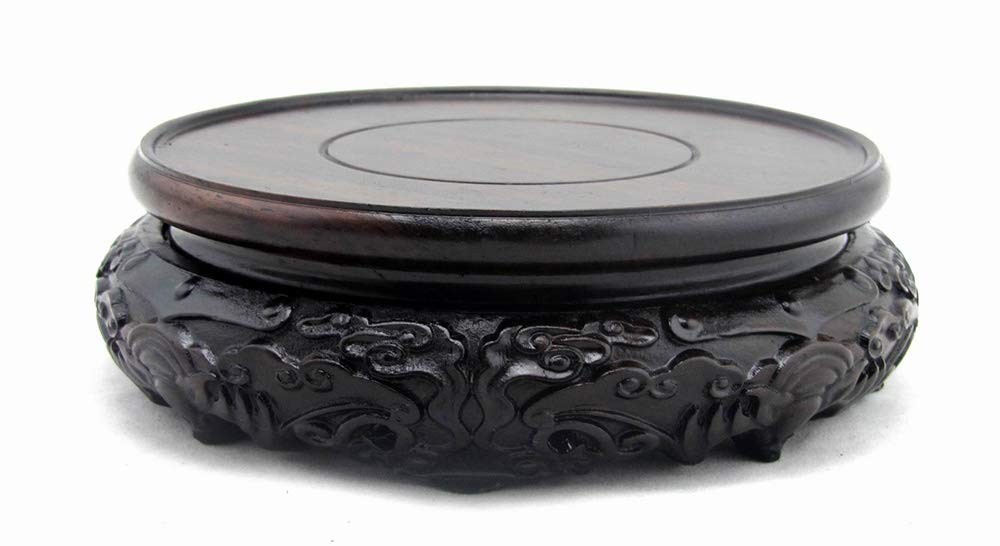 GOLDY&WENDY Oriental Luxury Round Elm Solid Wood Vase Display Stands Pedestal…