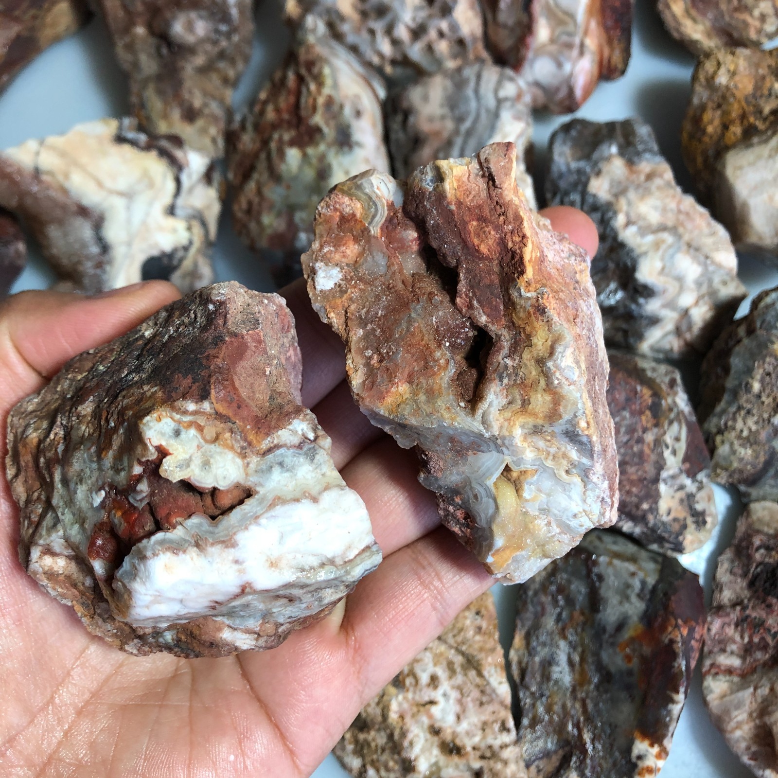 5kg wholesale Natural crazy Mexican agate Crystal gemstone rough original