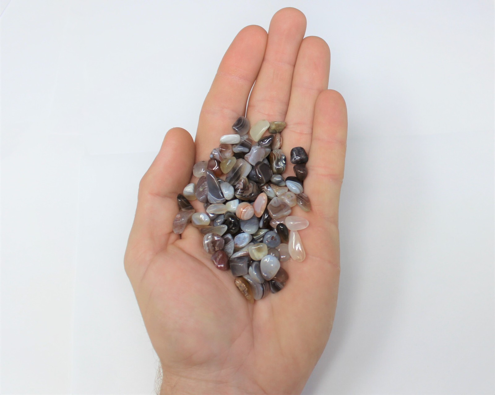Botswana Agate Semi Tumbled Gemstone Mini Chips 5-15 mm Wholesale Bulk Lots