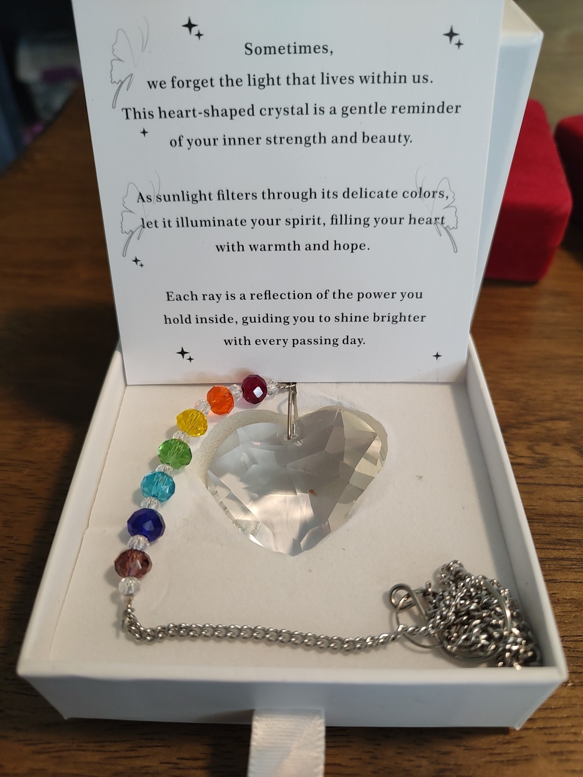 Hegelda Birthday Heart Crystal/Rainbow Crystal